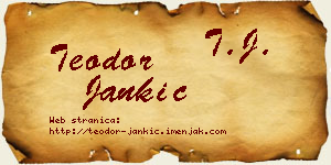 Teodor Jankić vizit kartica